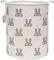 Sea Team 19.7 Inch Large Sized Waterproof Coating Ramie Cotton Fabric Folding Laundry Hamper Bucket Cylindric Burlap Canvas Storage Basket with Stylish Grey Bunny Design