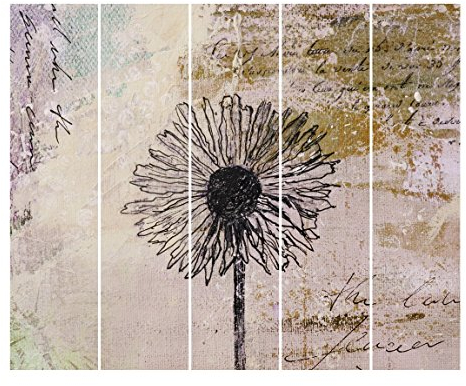 Bilderwelten Schiebegardinen Shabby Pusteblume 5 Flächenvorhänge Ohne Aufhängung 5X 250x60cm