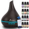 Diffuserlove 500ML Diffuseur d'Huiles Essentielles Electrique Aromathérapie Humidificateur Vaporisateur d'Huile Parfumée, LED 7 Couleurs, Arrêt Automatique sans Eau pour Bureau Maison Chambre