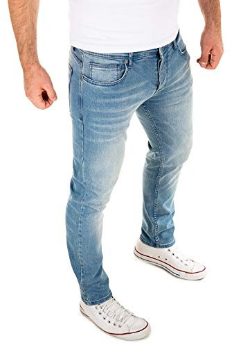WOTEGA Alistar - Herrenjeans Slim Fit - Stretch Jeans Hose - Baumwoll Männer Jeanshose, Blau (Captains Blue 184020), W38/L34