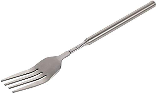 Tenedor Extensible Telescópico, Barbacoa Telescópico Extensible Cena Fruta Postre Mango Largo Tenedor Para Cubiertos De Acero Inoxidable