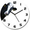 Tulup Glasuhr ⌀ 30cm - Schwarze Zeigern - Wanduhr Wandkunst Bild Gehärtetem Glas Uhr Echtglas Küche Wohnzimmer - Kuh