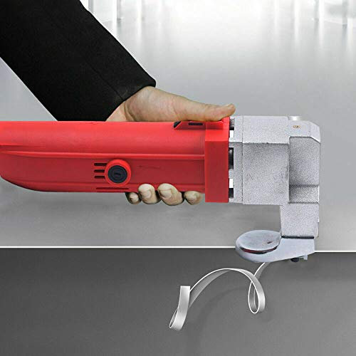 500W Elektro Blechschere Staubbeständiger Nibbler Blech Schere Blechnibbler Metall Schere 2,5mm (Rot)