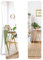 DREAMADE Miroir Pleine Longueur Rectangulaire sans Cadre, Psyché Miroir sur Pied et Mural Moderne et Elégante, Soutien en Bois Massif, Magnifique pour Chambre, Salon, Dressing, 160X37CM, Blanc