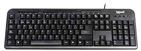 iggual Teclado CK-BASIC-120T QWERTY USB Negro Español Mono (1 Pieza)