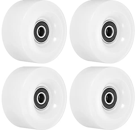 PATIKIL 4Pack Rollschuh mit Lager 32x58mm 82A für Doppelreihe Innen Draußen Weiß