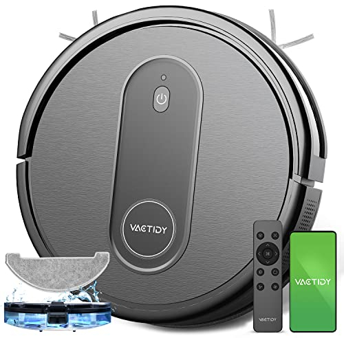 Vactidy T7 Saugroboter,Roboterstaubsauger für Tierhaare,Teppichen und Hartböden