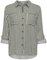 ONLY asmin T-Shirt L/S WVN Noos Chemise, Feuilles de Raisin/Rayures : Blanc, S Femme