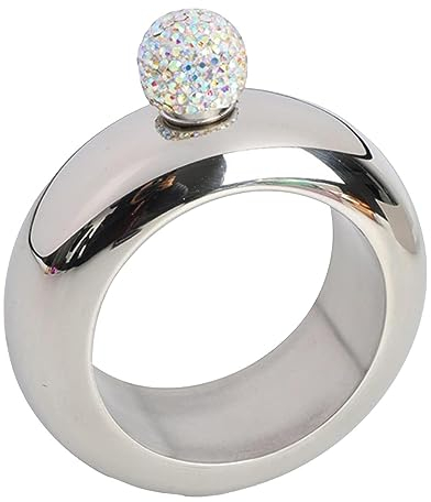 Aznever petaca Pulsera,Brazalete Brazalete Muñeca Petaca 3.5 Oz | Linda Pulsera Petaca para Whisky, Bares, Fiestas, Baile, Mujeres, Festivales música