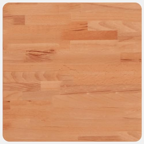 vidaXL Tischplatte, Quadratisch Holzplatte mit 4 abgerundeten Ecken, Holztischplatte Ersatzplatte für Couchtisch, Massivholztischplatte Platte, 40x40x2,5 cm Massivholz Buche