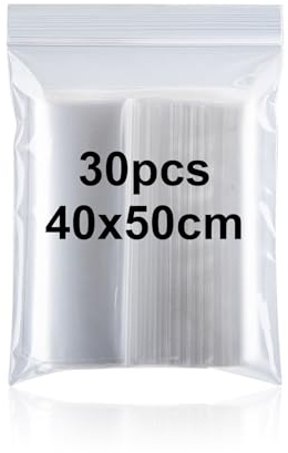 40x50cm Resealable Clear Plastic Ziplock Bags Large Sealed Bag Storage Bag Press Seal Bags Thickening and Durable Grip Seal Bags for Shoes, Blankets, Clothing Storage, 30PCS