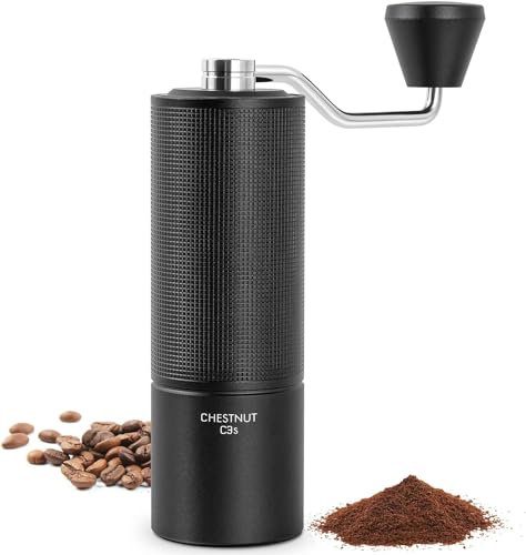 TIMEMORE Chestnut C3S - Molinillo de café manual, molinillo de café de mano con ajuste de molienda ajustable, molinillo de café cónico S2C de acero inoxidable, para espresso a prensa francesa (C3S