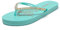 JOMIX Tongues Femme Tongs Femme d'été Sandales Femme nu-pieds pour Mer Piscine Maison (Bleu, 37)