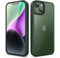 TIIXXA Matte Case for iPhone 14 6.1-Inch, Shockproof Drop Protection, Frosted Translucent Back Phone Cover, Anti-Fingerprint (Green)
