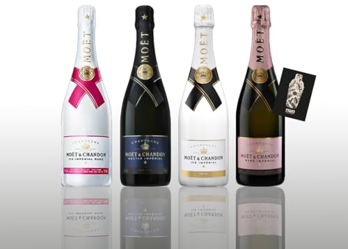 Moet&Chandon 4er-Set Ice Imperial Rose, Nectar Imperial, Ice Imperial, Rose Imperial 4x 750ml (12% vol.)- [Enthält Sulfite]