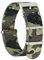 BISONSTRAP Nylon Uhrenarmband für Herren, Einteilige Militär Armband, 22mm, Tarngrün (Silberne Schnalle)