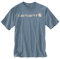 Carhartt Men's Relaxed Fit Heavyweight Short-Sleeve Logo Graphic T-Shirt Work Utility, Blue, XS