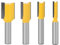 Treki 4PCS Fresa Recta de Madera Fresas de Ranurar de 8mm Vástago Brocas Rectas de Flauta Doble Carburo Cementado Recto Fresa Bit para Carpintería Bricolaje 6mm 10mm 12mm 16mm