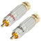 Hicon HI-CM13 2er Set Cinchstecker mit Press-Spangen-Verriegelung für dicke Kabel RCA-Audiostecker - HI-CM13-RED + BLK