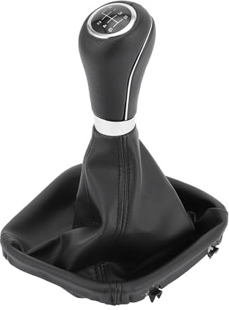 VekAuto 6-Gang-Schaltknauf mit Schaltsack passend für Mercedes Benz W203 S203 2004-2007, strapazierfähiges Kunststoff-Kunstleder in Schwarz Schaltknauf