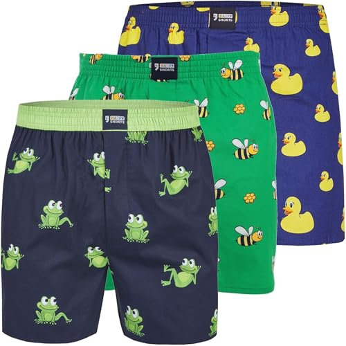 Happy Shorts X Herren Boxershorts, Boxer und Shorts mit Suspense, Farbe:Design 16, Grösse:XL