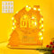 Dalugo Adventskalender mit LED Lichterkette, 24 Tage Weihnachten Countdown Adventskalender, Überraschungen Weihnachtskalender Holz für Haus, Büro, Weihnachten