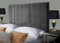 Elixir Furniture Portland Handmade Divan Headboard – 2ft6 Small Single | 24-Inch Tall | Plush Velvet in Grey | Elegant Padded Design (Grey,2ft6 Small Single H-24inch)