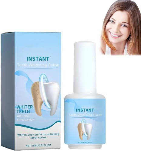 Peinture instantanée pour blanchiment des dents, polissage instantané et éclaircissant des dents, vernis blanchissant les dents, peinture sur blanc instantané, détachant les dents (1 pièce)