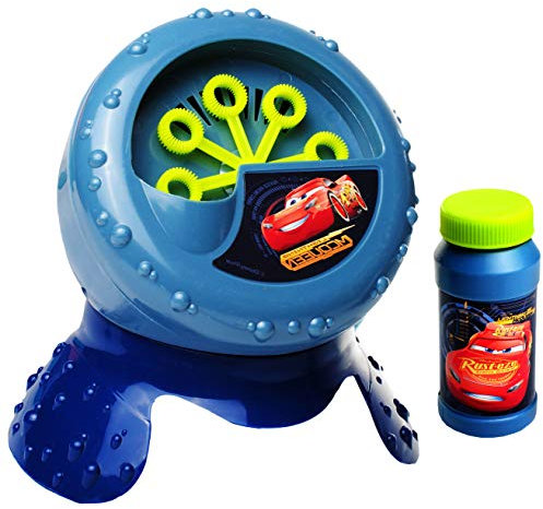 alles-meine.de GmbH Seifenblasenmaschine - Disne. Cars - Lightning McQueen - Auto - mit Nachfüllflasche - Seifenblasengerät - batteriebetrieben - Seifenblasen groß - Blasen B..