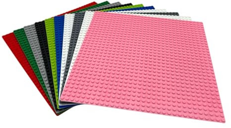 CMC imports 2 piastre di base compatibili con 32 x 32 gommini, piastra Basepalte, mattoncini da costruzione City diversi colori (970 – rosa chiaro)