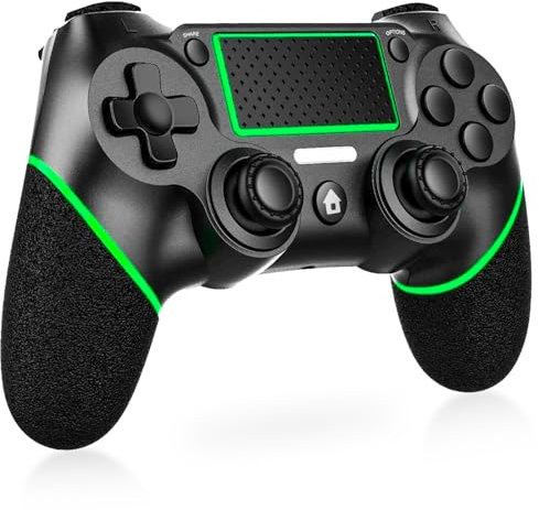 Controller for PS4, Joystick Gamepad Compatible with PS4, Dual Vibration, Audio, High-Precision Touch Panel, 6-Axis Gyro Sensor, 360° Joystick Game Controller