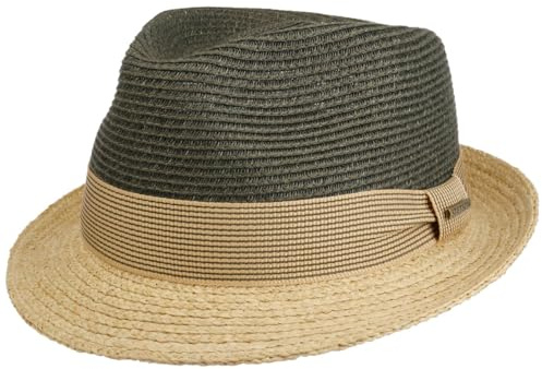 Stetson Twotone Toyo Raffiahut Damen Herren Sommer dunkeloliv XL (60-61 cm)