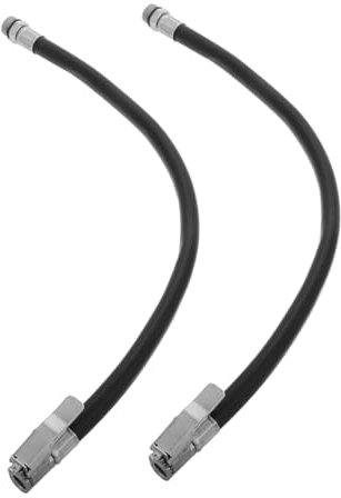 PENIKOKO 2stücke Reifenfüllschlauch Für Fahrräder Und Elektrofahrzeuge Flexible Luftschlauchverlängerung Mit Adapter Und Manometer Hochdruck Gummischlauch Für Müheloses Aufpumpen
