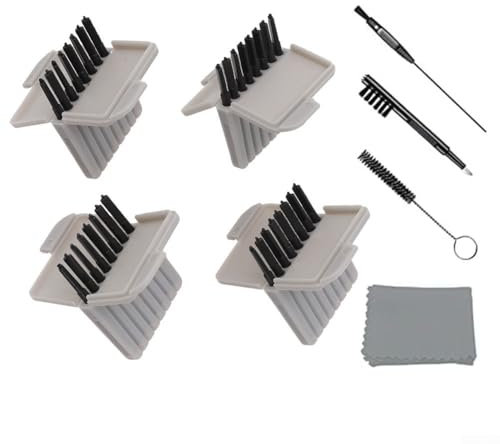 Paquete de 36 protectores de cera para audífonos, filtros de cera para audífonos Phonak Cerustop, juego de herramientas de limpieza con cepillo aplicador, paño de microfibra, protección contra la