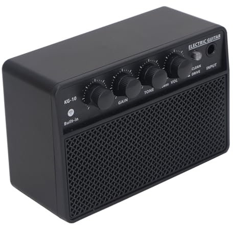 Kit de Amplificador de Guitarra Eléctrico Mini Plástico Recargable Portátil 10W para Práctica Diaria