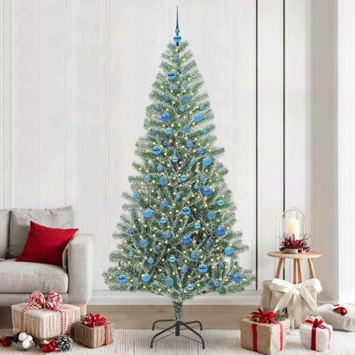 Árbol De Navidad Artificial Nevado 240 Cm con Luces LED Integradas, 8 Modos De Iluminación, Diseño Realista De Pet y Metal, Christmas Tree Ideal para Interior y Exterior Protegido, 3396840