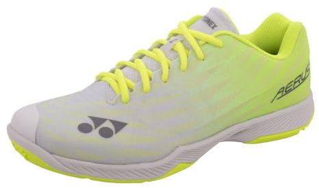 YONEX SHB Aerus Z2 Wide Herren Badmintonschuh – Leichter Hallenschuh mit Power Cushion+ Dämpfung, Rutschfester Grip & breiter Passform – Grau/Gelb – Größe 45