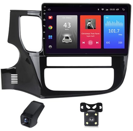 Android 14 Radio Coche para Mitsubishi Outlander 3 GF0W GG0W 2012-2018 con CarPlay Android Auto, Pantalla táctil de 9 Pulgadas Autoradio Reproductor/GPS/Bluetooth/FM/Am/RDS/DSP(A,M100CP)