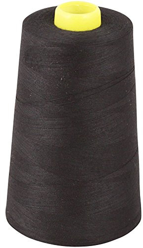 Overlock-Garn – Polyester – Nähgarn – 4 x 5000 Yard Spulen – wählen Sie aus großem Farbsortiment schwarz