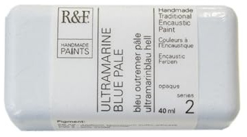 R&F Artist Encaustic Paint, Ultramarine Blue Pale, 40 ml