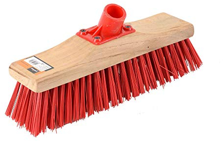 Vetrineinrete® Spazzola da Giardino in Legno con setole in PVC Scopa per Esterni spazzolone da 30 o 40 cm per Foglie Fogliame Attrezzi per Giardinaggio 90309 (Larghezza 30 cm) F69