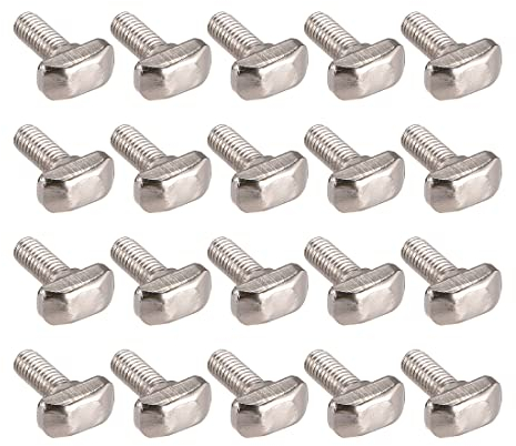 sourcing map 20 Stück M6 Gewinde 16mm T-Nut Bolzen T-Bolzenschrauben Carbon Stah 30 Serie DE de