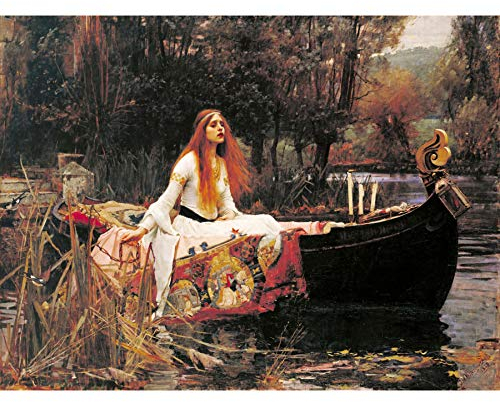 Fine Art Prints John William Waterhouse The Lady Of Shalott Edit Großer Kunstdruck Leinwand Premium Poster Wandbild