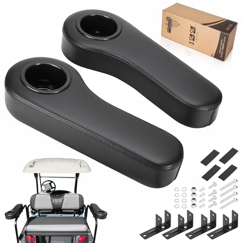 10L0L Coussin pour accoudoir de siège arrière avec Porte-gobelet Noir