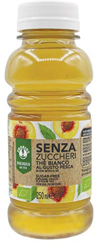 Probios Thè Bianco alla Pesca Bio - Senza Zuccheri - Confezione da 12 x 250 ml
