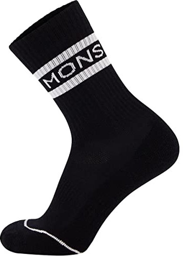 Mons Royale Signature Crew Sock Schwarz - Merino Vielseitige atmungsaktive Merino Multisport Socken, Größe L - Farbe Bla