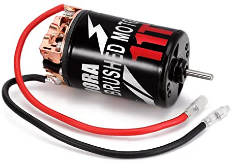 INJORA 550 Brushed Motor Wasserdichter 3-SLOT 11T Motor für 1/10 RC Car Crawler Truck Buggy Axial SCX10 AXI03007 JL 90046 TRX4 TRX6, Kurzer Schaft 12.6mm(INM09)