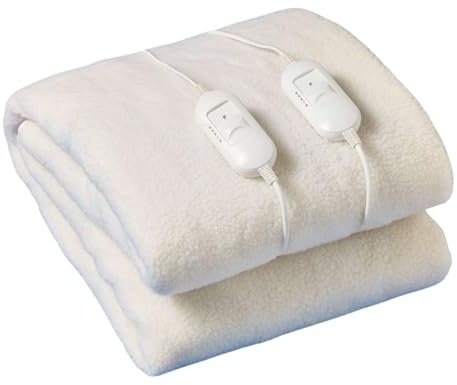 Coopers of Stortford - King Deep Fitted Fleece Electric Blanket with Extra Deep Skirt - Fast Heat-Up, Overheat Protection & Ultra-Soft Heated Underblanket