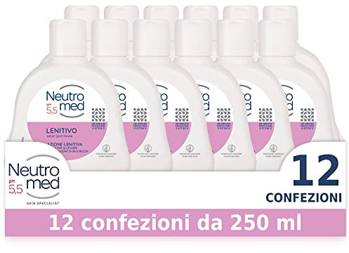 Neutromed, Detergente Intimo Lenitivo con Complesso Protezione Attiva, Azione Lenitiva, Confezione da 12 flaconi da 250ml