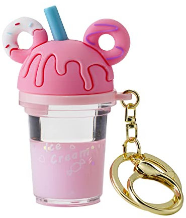 YOU WIZV Porte-clés en forme de donut, accessoires mignons pour sacs à dos, porte-clés confortable pour filles, femmes, filles, rose, 3.14*2.16*1.57